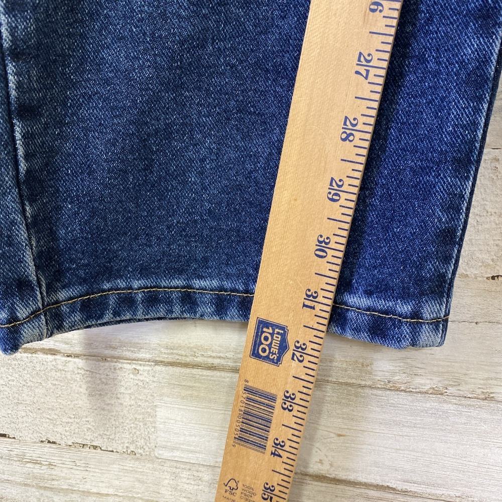 VTG Wrangler Blues Jeans Women 12x32 Blue Denim 100% Cotton WB101AD Tapered 90's - Picture 11 of 11